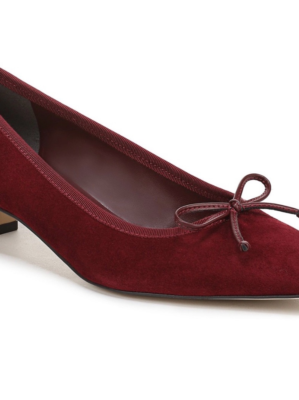 Sam Edelman Burgundy Suede Ballet Flat with Bow